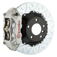 Brembo 06-10 M5/06-10 M6 Rear GT BBK 4 Piston Cast 380x28 2pc Rotor Slotted Type3-Silver - 2P3.9003A3