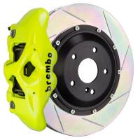 Brembo 06-09 997.1 GT3 Rr GT BBK 4Pis Cast 380x28 2pc Rotor Slotted Type1-Fluo. Yellow - 2S2.9018A7