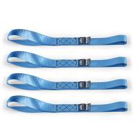 Mishimoto Heavy-Duty Ratchet Tie-Down Kit (4-Pack) - Blue - BNRTC-TDHD-4BL