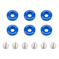 Mishimoto Large Fender Washer Kit (6pcs) - Blue - MMFW-LG-6BL