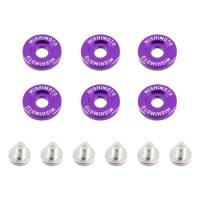 Mishimoto Large Fender Washer Kit (6pcs) - Purple - MMFW-LG-6PR