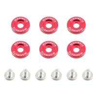 Mishimoto Large Fender Washer Kit (6pcs) - Red - MMFW-LG-6RD