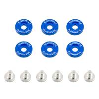 Mishimoto Small Fender Washer Kit (6pcs) - Blue - MMFW-SM-6BL