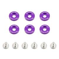 Mishimoto Small Fender Washer Kit (6pcs) - Purple - MMFW-SM-6PR