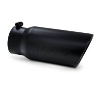 MBRP - MBRP Universal Tip 5 O.D. Angled Rolled End 4 inlet 12 length - Black Finish - T5051BLK - Image 2