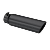 MBRP - MBRP Universal 5in OD Angled Rolled End 4in Inlet 18in Lgth Black Finish Exhaust Tip - T5124BLK - Image 3