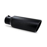 MBRP - MBRP Universal Tip 6in OD Rolled End 4in Inlet 18in L Black Coated Exhaust Tip - T5130BLK - Image 2