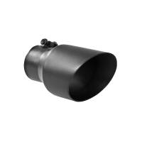 MBRP - MBRP Universal Tip 4.5in OD 3in Inlet 8in Length Dual Walled Angled Exhaust Tip - Black - T5151BLK - Image 2