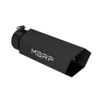 MBRP - MBRP Universal Hex Tip 4in Inlet 16in Length w/ Logo - Black Coated - T5164BLK - Image 3