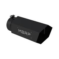 MBRP - MBRP Universal Hex Tip 5in Inlet 16in Length w/ Logo - Black Coated - T5166BLK - Image 3