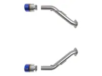 aFe - aFe 2023 Nissan Z V6-3.0L (tt) Takeda Stainless Steel Axle-Back Exhaust System w/ Blue Flame Tip 49-36137-L - Image 5