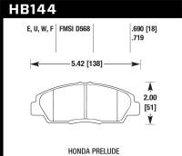 Hawk Performance - Hawk Performance DTC-60 Disc Brake Pad HB144G.719 - Image 1