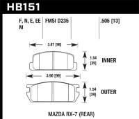 Hawk Performance - Hawk Performance HPS Disc Brake Pad HB151F.505 - Image 1