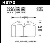 Hawk Performance Black Disc Brake Pad - HB170M.650