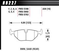 Hawk Performance Blue 9012 Rear Disc Brake Pad - HB227E.630