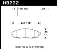 Hawk Performance - Hawk Performance HPS Disc Brake Pad HB232F.681 - Image 1