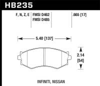 Hawk Performance - Hawk Performance HPS Disc Brake Pad HB235F.665 - Image 1