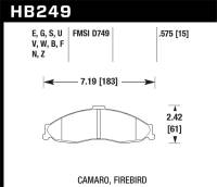 Hawk Performance - Hawk Performance DTC-70 Disc Brake Pad HB249U.575 - Image 1