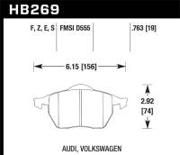 Hawk Performance Blue 9012 Disc Brake Pad - HB269E.763