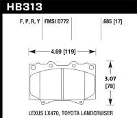 Hawk Performance - Hawk Performance HPS 5.0 Disc Brake Pad HB313B.685 - Image 1