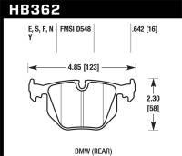 Hawk Performance Blue 9012 Disc Brake Pad - HB362E.642