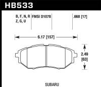 Hawk Performance - Hawk Performance HPS 5.0 Disc Brake Pad HB533B.668 - Image 1