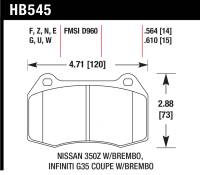 Hawk Performance - Hawk Performance DTC-60 Disc Brake Pad HB545G.564 - Image 1