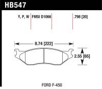 Hawk Performance - Hawk Performance DTC-30 Disc Brake Pad HB547W.798 - Image 1