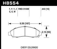 Hawk Performance - Hawk Performance DTC-60 Disc Brake Pad HB554G.643 - Image 1