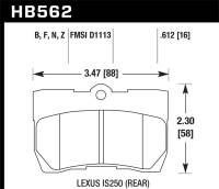 Hawk Performance - Hawk Performance HPS 5.0 Disc Brake Pad HB562B.612 - Image 1