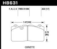 Hawk Performance - Hawk Performance HP Plus Disc Brake Pad HB631N.622 - Image 1