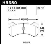 Hawk Performance - Hawk Performance DTC-60 Disc Brake Pad HB650G.730 - Image 1