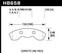 Hawk Performance - Hawk Performance DTC-60 Disc Brake Pad HB658G.570 - Image 1