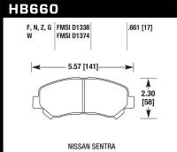 Hawk Performance - Hawk Performance DTC-60 Disc Brake Pad HB660G.661 - Image 1