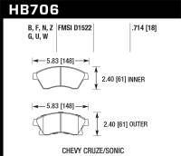 Hawk Performance - Hawk Performance DTC-60 Disc Brake Pad HB706G.714 - Image 1