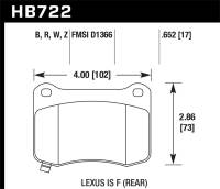 Hawk Performance - Hawk Performance DTC-30 Disc Brake Pad HB722W.652 - Image 1