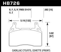 Hawk Performance - Hawk Performance DTC-60 Disc Brake Pad HB726G.582 - Image 1