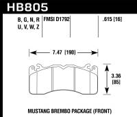 Hawk Performance - Hawk Performance DTC-60 Disc Brake Pad HB805G.615 - Image 1