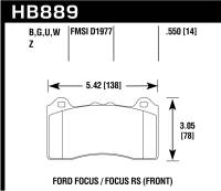 Hawk Performance - Hawk Performance DTC-60 Disc Brake Pad HB889G.550 - Image 1