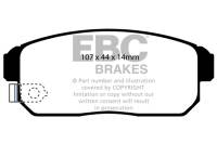 EBC - EBC 02-03 Infiniti G20 2.0 Greenstuff Rear Brake Pads - DP21691 - Image 1