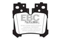 EBC - EBC 07+ Lexus LS460 4.6 Greenstuff Rear Brake Pads - DP21812 - Image 1