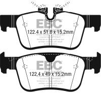 EBC - EBC 2017+ Volvo S90 2.0L Turbo Greenstuff Rear Brake Pads - DP22306 - Image 1