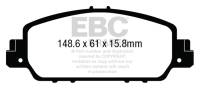 EBC - EBC 13+ Honda Accord Coupe 2.4 EX Greenstuff Front Brake Pads - DP23014 - Image 1