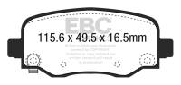 EBC - EBC 15+ Chrysler 200 2.4 Greenstuff Rear Brake Pads - DP23031 - Image 1