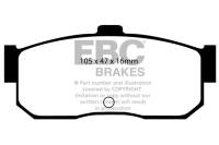 EBC - EBC 91-97 Infiniti G20 2.0 Greenstuff Rear Brake Pads - DP2889 - Image 1