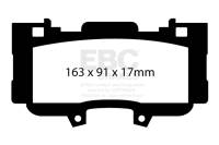 EBC - EBC 15+ Ford Mustang 2.3 Turbo Performance Pkg Redstuff Front Brake Pads - DP33042C - Image 1