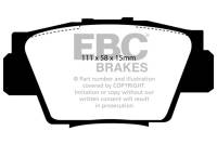 EBC - EBC 91-96 Acura NSX 3.0 Redstuff Rear Brake Pads - DP3873C - Image 1