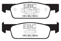 EBC - EBC 2016-2017 Smart Fortwo 0.9L Turbo Yellowstuff Front Brake Pads - DP42146R - Image 1