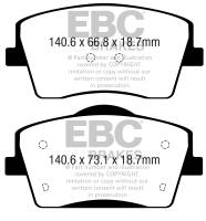 EBC Brakes - EBC Brakes Yellowstuff Street And Track Brake Pads DP42365R - Image 1