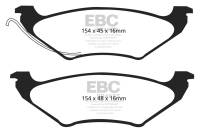 EBC - EBC 96-00 Chrysler Town & Country 3.3 (15in Wheels) Ultimax2 Rear Brake Pads - UD715 - Image 1